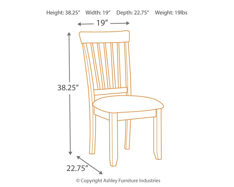 Berringer - Dining UPH Side Chair (Set of 2) - Rustic Brown - R&R Furniture Gallery (Fountain Valley, CA)