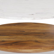 Wagner - Round Marble & Wood Table - R&R Furniture Gallery (Fountain Valley, CA)