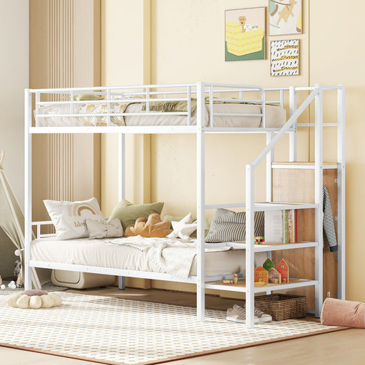 Bunk Bed With Lateral Storage Ladder And Wardrobe - R&R Furniture Gallery (Fountain Valley, CA)