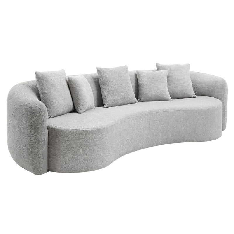 Barasa - Oversize Sofa With 5 Pillows - Gray - R&R Furniture Gallery (Fountain Valley, CA)
