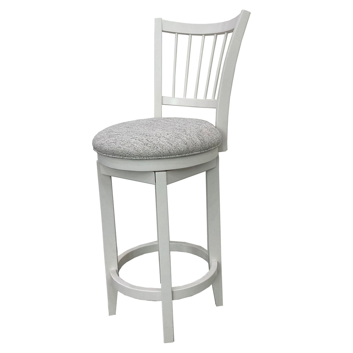 Americana Modern Dining - Spindle Back Swivel Barstool - Cotton - R&R Furniture Gallery (Fountain Valley, CA)