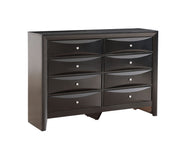 Modern Marilla dresser by Glory Furniture featuring multiple drawers and a sleek wooden finish.