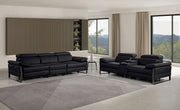 1246 - Modular Power Triple Reclining Sofa And Console Loveseat Set With Power Headrests - R&R Furniture Gallery (Fountain Valley, CA)