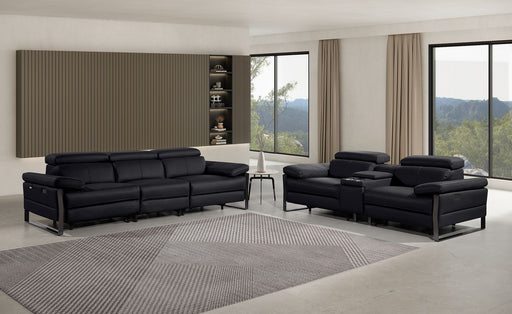 1246 - Modular Power Triple Reclining Sofa And Console Loveseat Set With Power Headrests - R&R Furniture Gallery (Fountain Valley, CA)