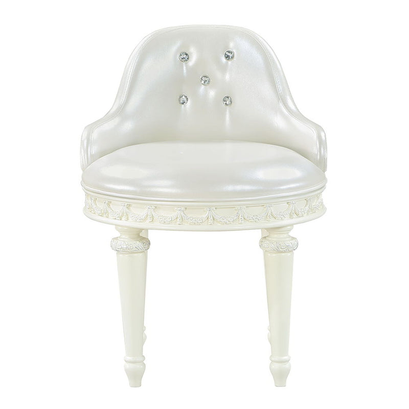 Dorothy - Vanity Chair With Swivel - Ivory - R&R Furniture Gallery (Fountain Valley, CA)