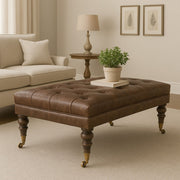 Buffalo - Ottoman With Castor Legs - R&R Furniture Gallery (Fountain Valley, CA)
