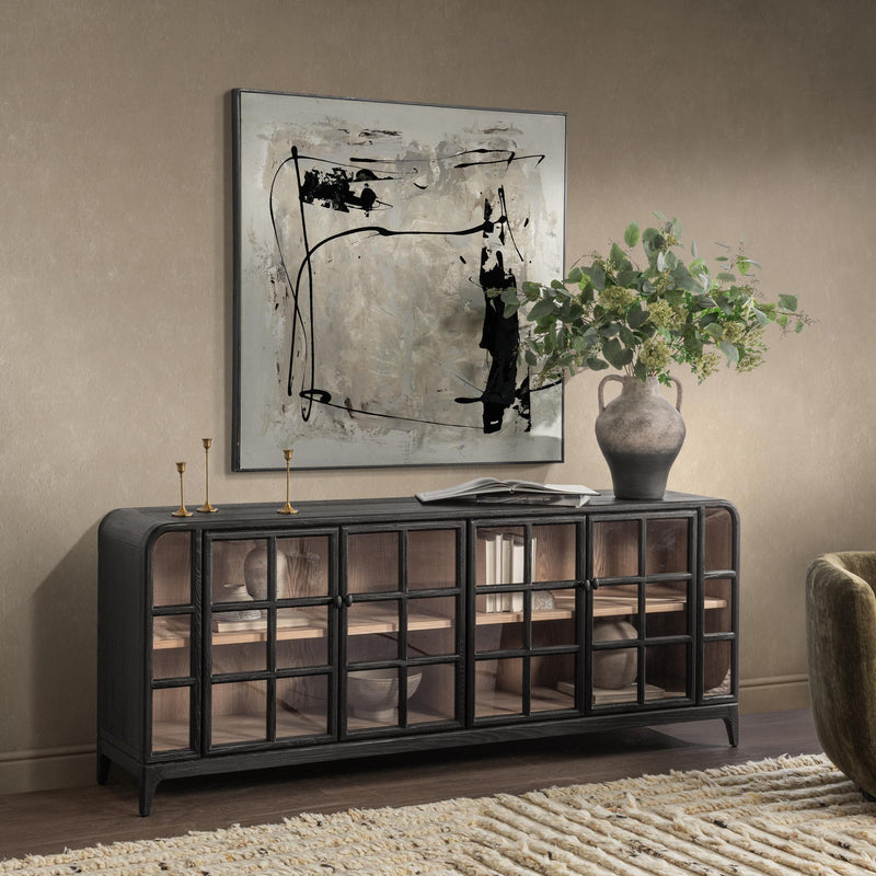 Classic Home Waverly buffet cabinet with wooden finish and elegant design, featuring multiple storage compartments and decorative details.