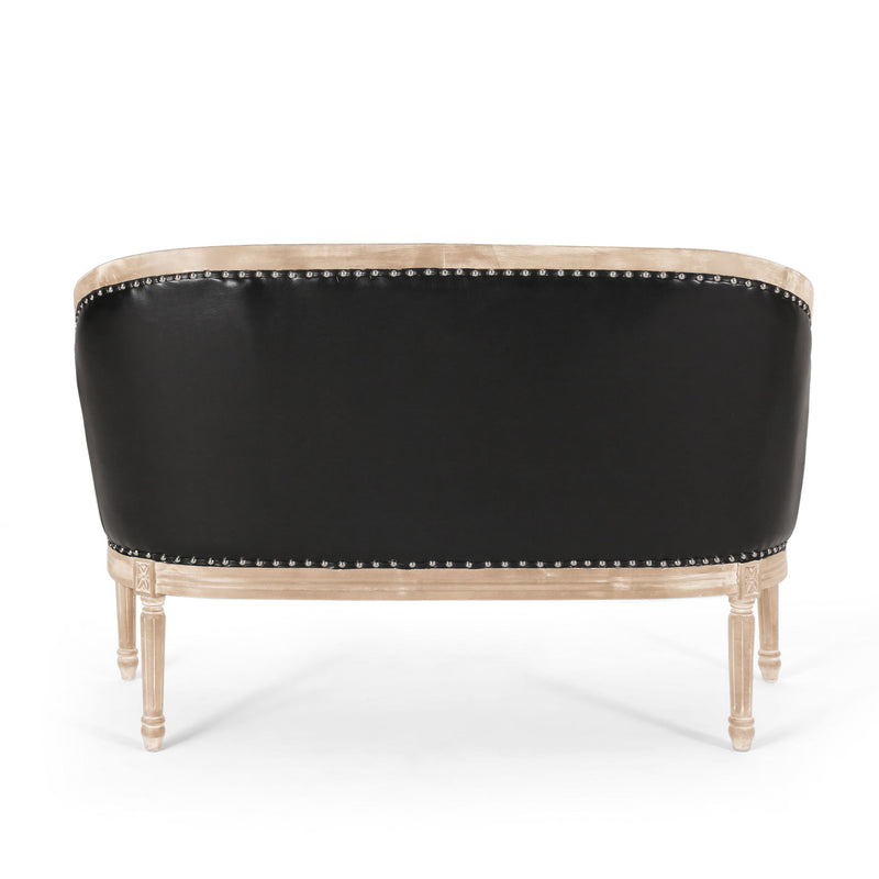 French Country Chesterfield Style Tufted Loveseat - R&R Furniture Gallery (Fountain Valley, CA)
