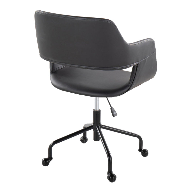 Lumi Source Margarite contemporary adjustable office chair with cushioned seat and backrest, modern desk chair design.