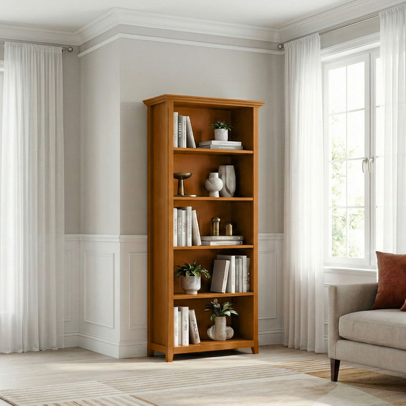 Amherst - 5 Shelf Bookcase, Handcrafted - R&R Furniture Gallery (Fountain Valley, CA)