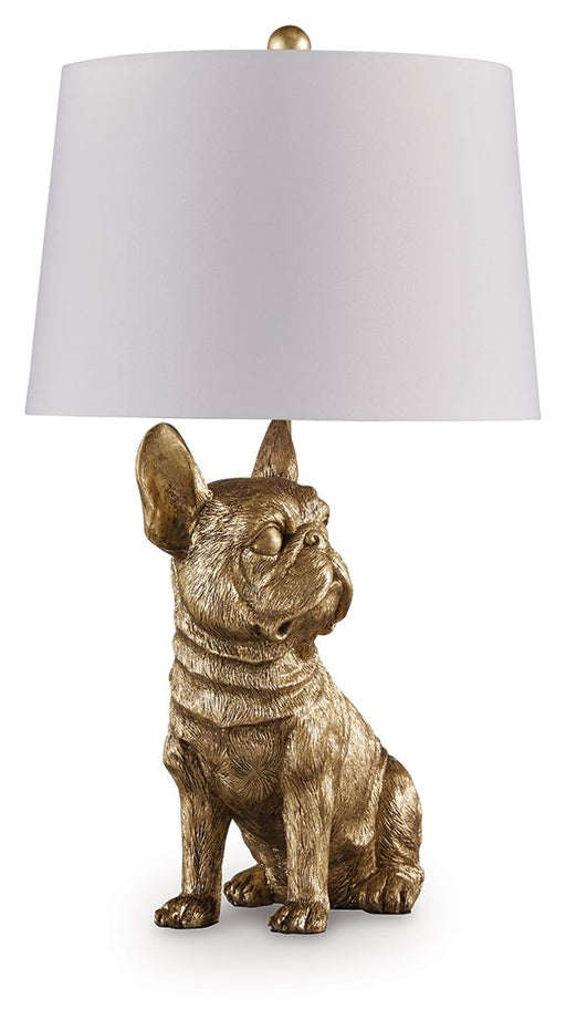 Wadeland - Poly Table Lamp - Gold Finish - R&R Furniture Gallery (Fountain Valley, CA)