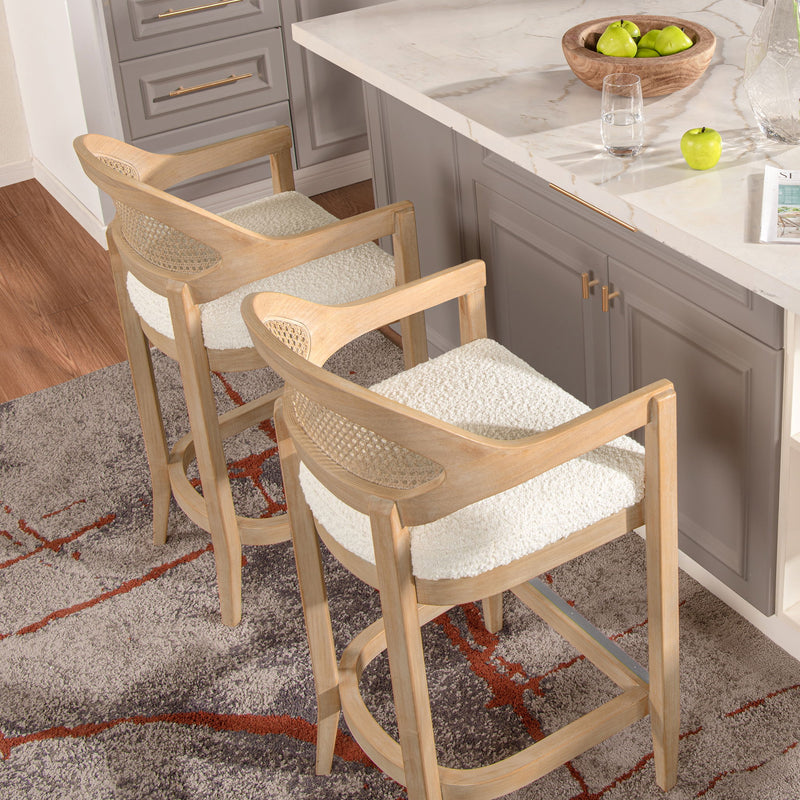 Americana - Mid-Century Modern Cane Back Counter Stool - R&R Furniture Gallery (Fountain Valley, CA)