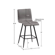 Swivel Counter Stool - Gray - R&R Furniture Gallery (Fountain Valley, CA)