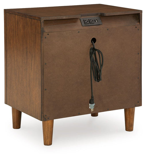 Lyncott - Two Drawer Night Stand - Brown - R&R Furniture Gallery (Fountain Valley, CA)