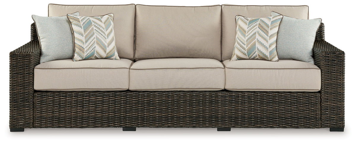 Coastline Bay - Sofa With Cushion - Brown - R&R Furniture Gallery (Fountain Valley, CA)