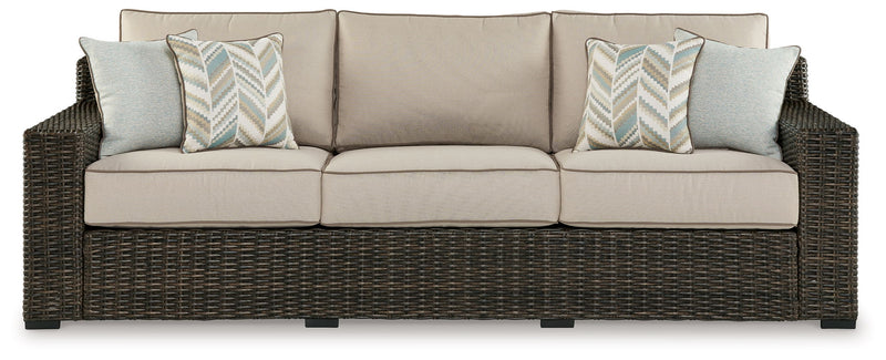 Coastline Bay - Sofa With Cushion - Brown - R&R Furniture Gallery (Fountain Valley, CA)