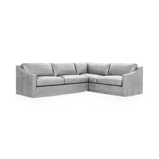 Classic Home Kipton upholstered corner sectional with plush cushions and modern design in a cozy living room setting.