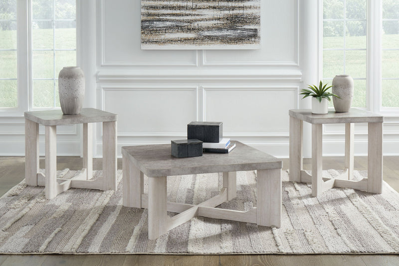 Garnilly - Occasional Table Set (Set of 3) - Whitewash - R&R Furniture Gallery (Fountain Valley, CA)