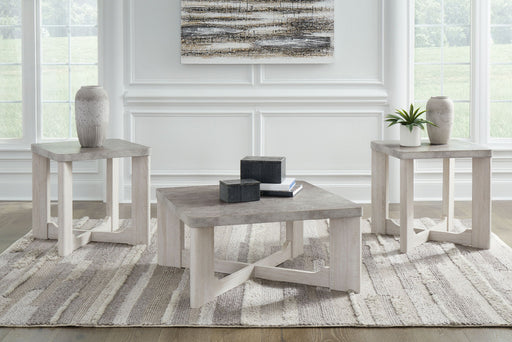 Garnilly - Occasional Table Set (Set of 3) - Whitewash - R&R Furniture Gallery (Fountain Valley, CA)