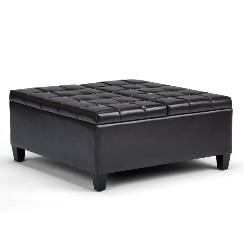 Harrison - Coffee Table Storage Ottoman - Tanners Brown - R&R Furniture Gallery (Fountain Valley, CA)