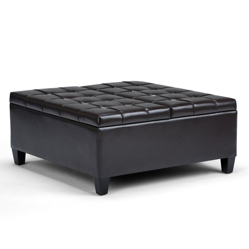 Harrison - Coffee Table Storage Ottoman - Tanners Brown - R&R Furniture Gallery (Fountain Valley, CA)