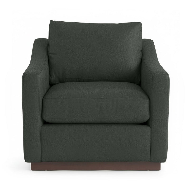 Classic Home Aspen accent arm chair with upholstered fabric, wooden legs, and plush cushioning for stylish comfort.