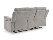 Barnsana - Dbl Power Reclining Loveseat With Console - R&R Furniture Gallery (Fountain Valley, CA)
