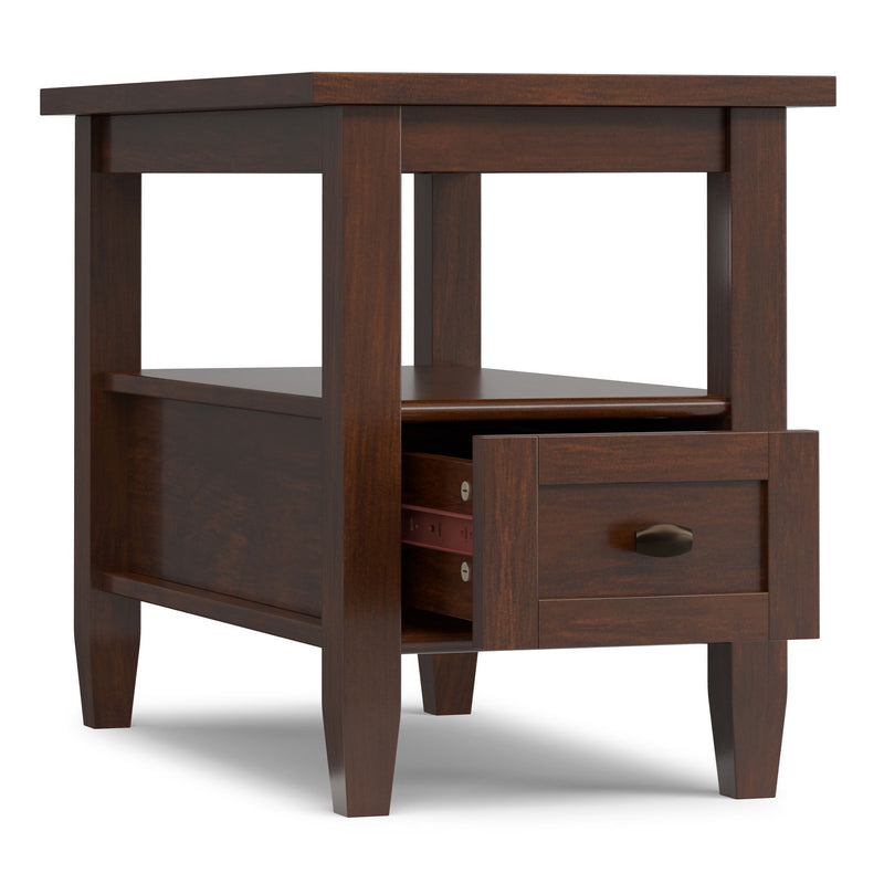 Warm Shaker - Narrow Side Table - Brown - R&R Furniture Gallery (Fountain Valley, CA)