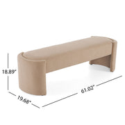Simple Long Ottoman Bench - Light Camel - R&R Furniture Gallery (Fountain Valley, CA)