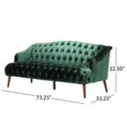 Comfy 3 Seat Sofa With Wooden Legs, For Living Room And Study - R&R Furniture Gallery (Fountain Valley, CA)