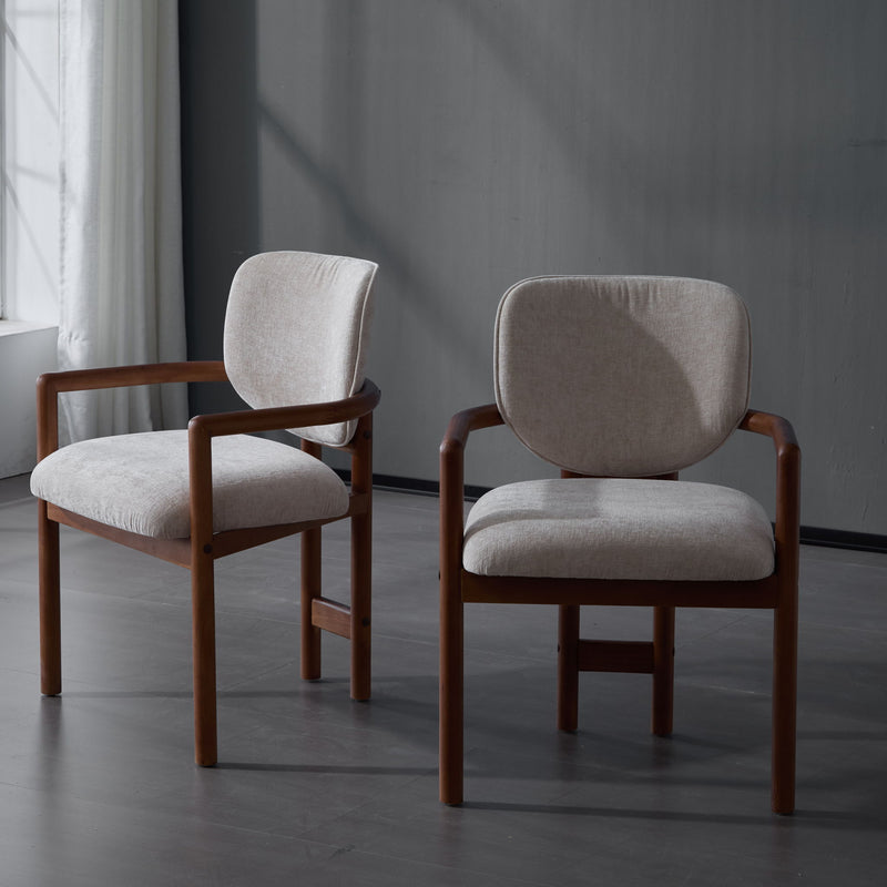 Upholstered Arm Dining Chairs (Set of 2) - R&R Furniture Gallery (Fountain Valley, CA)