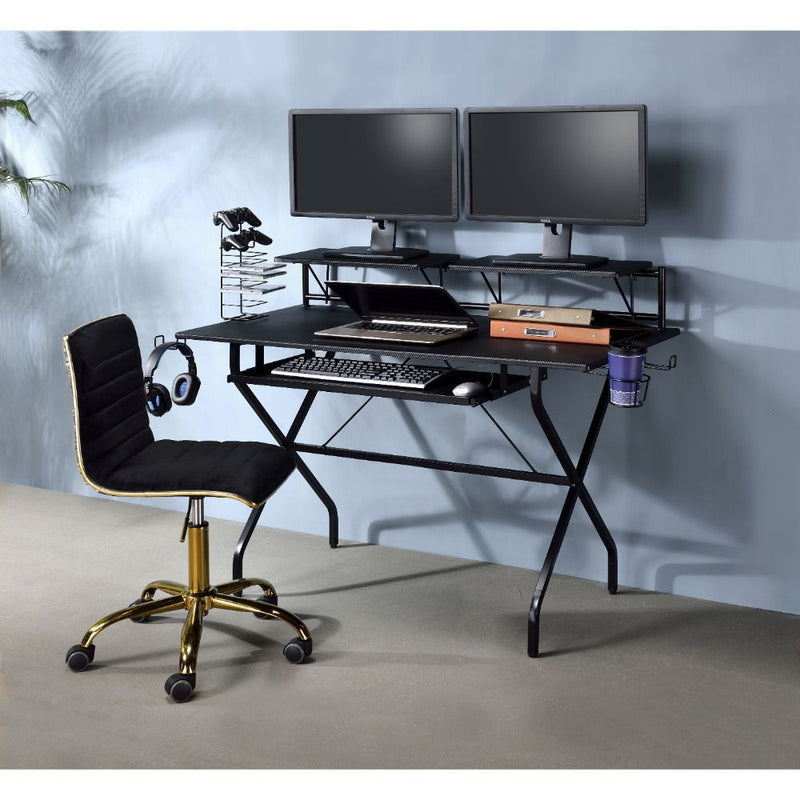 Hartman - Gaming Desk - Black - R&R Furniture Gallery (Fountain Valley, CA)