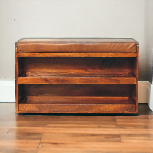 Buffalo - Hide Pull Out Shoe Storage Bench - R&R Furniture Gallery (Fountain Valley, CA)
