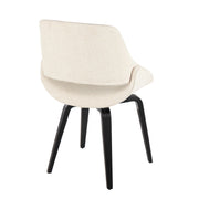 Lumi Source Fabrico mid-century modern dining chair set with comfortable design, featuring sleek wooden legs and upholstered seats.