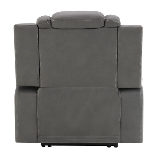Leuco - Power Motion Recliner With Cup Holder, Control, LED & Power Headrest - Gray - R&R Furniture Gallery (Fountain Valley, CA)