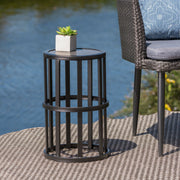 Outdoor Powder Coated Side Table - Gray - R&R Furniture Gallery (Fountain Valley, CA)