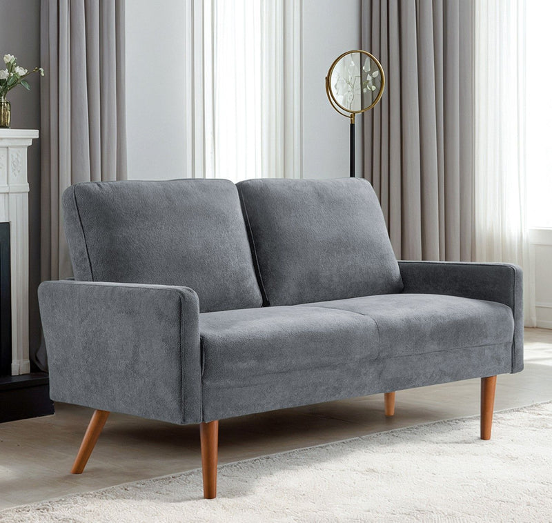 Loveseat Sofa, European Style With Sleek Design, Modern & Vintage Flair, Upholstered 2 Seater Couch - R&R Furniture Gallery (Fountain Valley, CA)