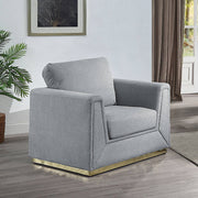 Valin - Chair - Gray Linen - R&R Furniture Gallery (Fountain Valley, CA)