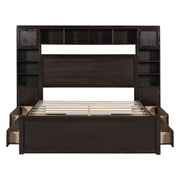 DreamHaus cabinet bed with integrated shelf, sockets, and storage cabinet, featuring a modern design and compact sleeping area.