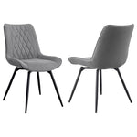 Diggs Upholstered Swivel Dining Side Chair Grey (Set of 2)