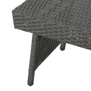 Outdoor Wicker Table With Rectangular Tabletop - Gray - R&R Furniture Gallery (Fountain Valley, CA)