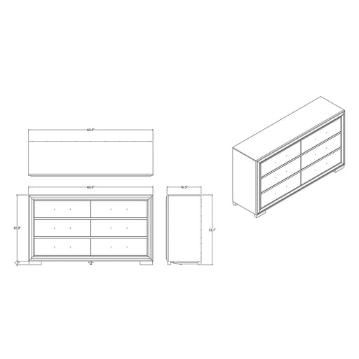 Adelaide - Dresser With Sleek Finish And Drawer Pulls - R&R Furniture Gallery (Fountain Valley, CA)