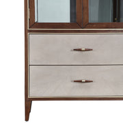Houston - Display Cabinet - Walnut - R&R Furniture Gallery (Fountain Valley, CA)