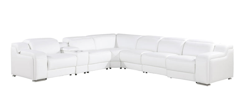 1116 - Power Reclining Italian Leather Sectional - R&R Furniture Gallery (Fountain Valley, CA)