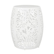 Modern Noble House metal end table with a large round surface and sleek metal legs, perfect for contemporary living rooms.