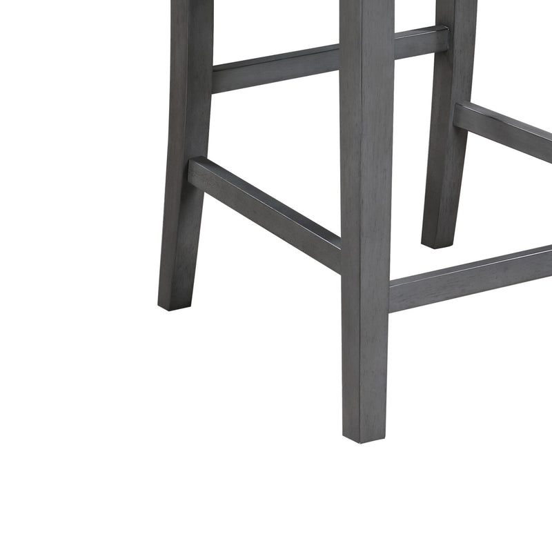Graham - 3 Piece Small Space Counter Height Dining Table With Shelves And 2 Chairs (Set of 3) - R&R Furniture Gallery (Fountain Valley, CA)