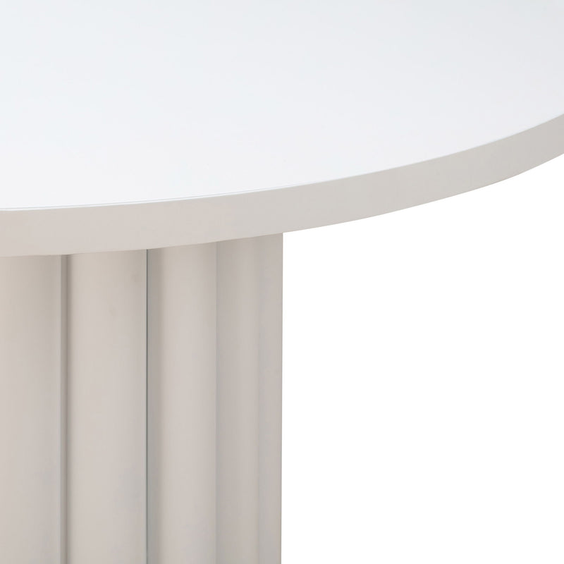 Kali - Round Dining Table - White - R&R Furniture Gallery (Fountain Valley, CA)