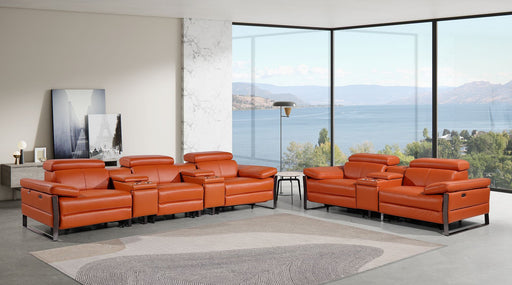 1246 - Modular Power Reclining Dual Console Sofa And Console Loveseat Set With Power Headrests - R&R Furniture Gallery (Fountain Valley, CA)