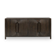 Colson - Mango Wood 4 Door Cabinet - Dark Brown - R&R Furniture Gallery (Fountain Valley, CA)