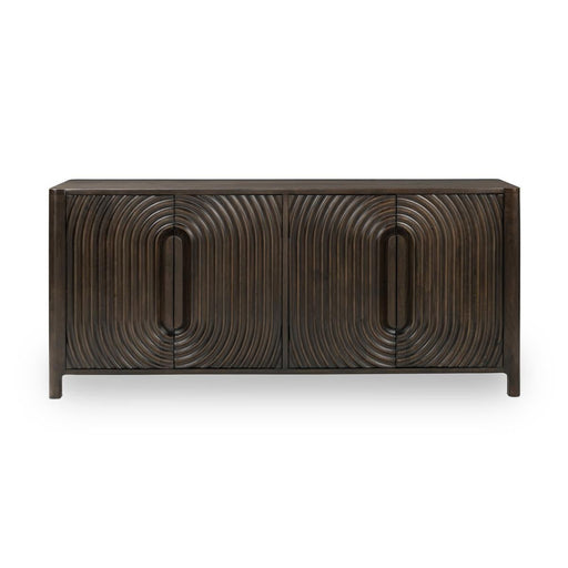 Colson - Mango Wood 4 Door Cabinet - Dark Brown - R&R Furniture Gallery (Fountain Valley, CA)